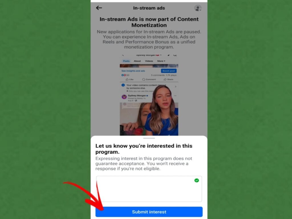 facebook in-stream ads