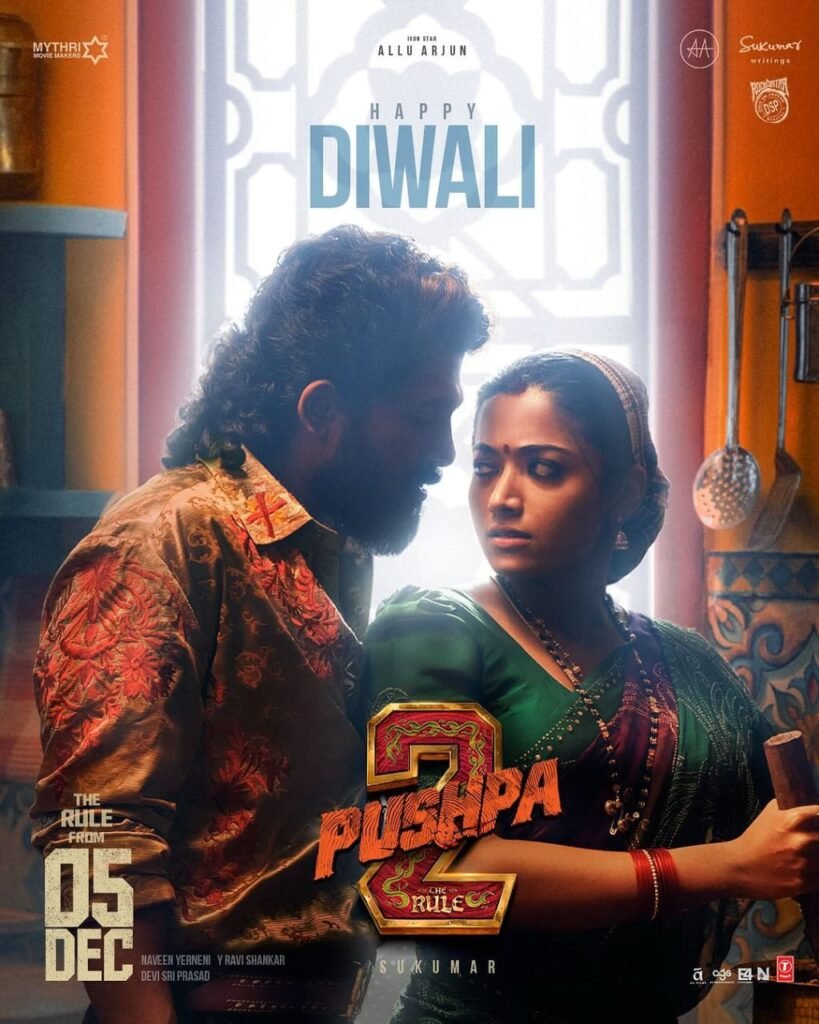 Diwali Celebrations: Pushpa 2 Unveils Stunning Poster With Allu Arjun And Rashmika