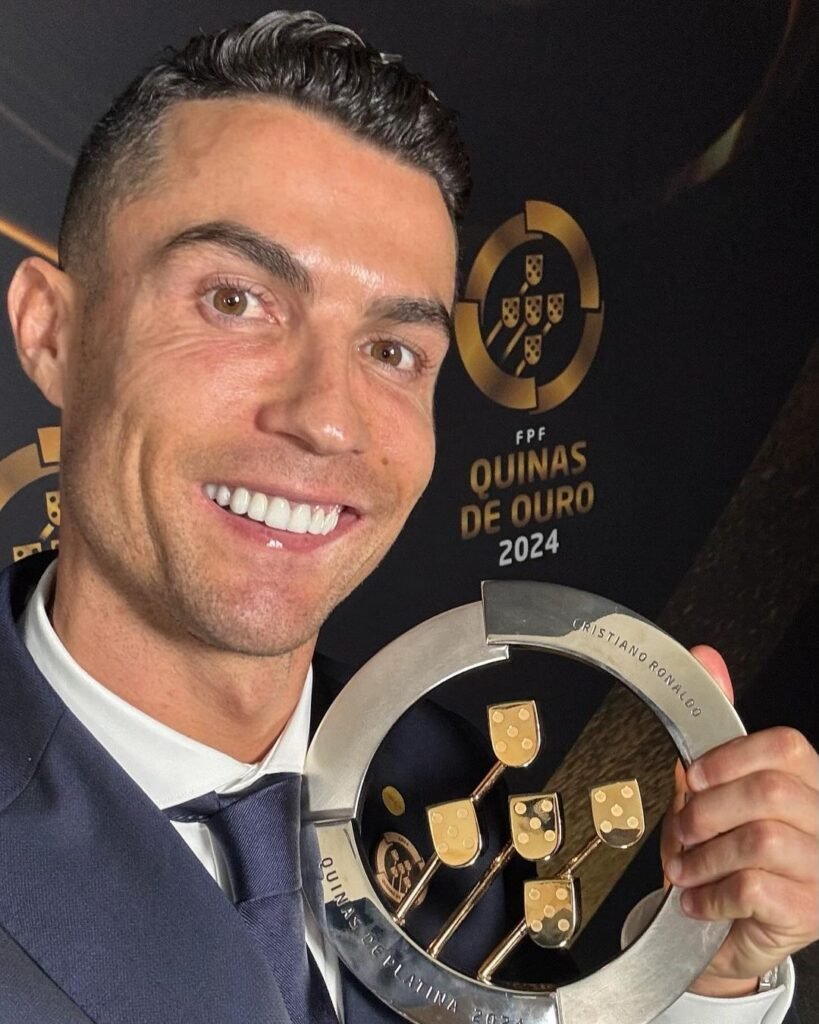 Cristiano Ronaldo Wins the Quinas de Ouro 2024 Award,