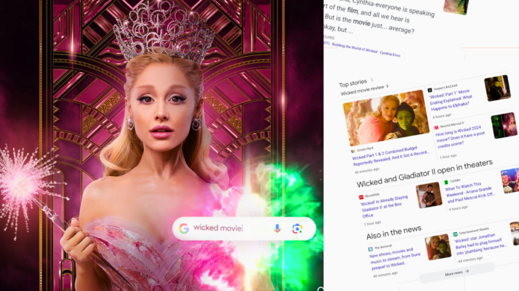 Google Celebrates Wicked Movie With Magical Search Effects