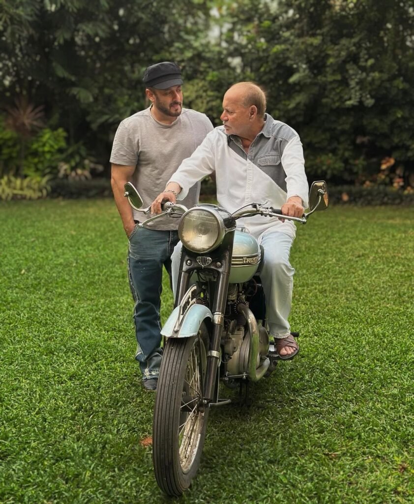 Salman Khan Share Father Salim Khan first bike , Triumph Tiger 100
