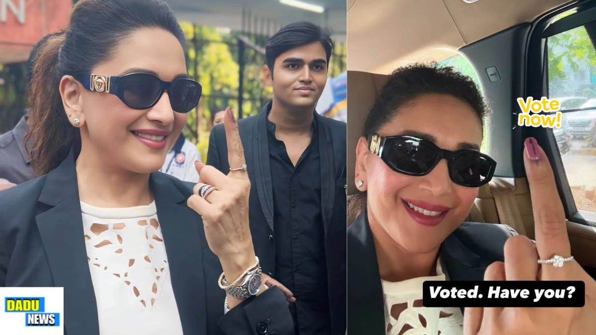 Madhuri Dixit Casts her Vote in Maharashtra Elections