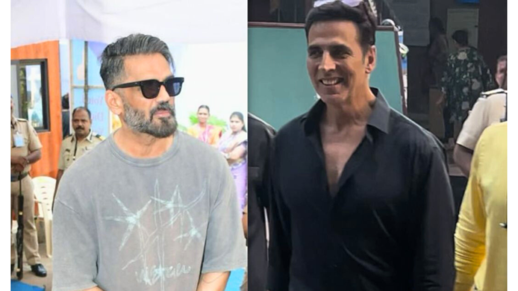 Maharashtra Elections Akshay Kumar and Suniel Shetty
