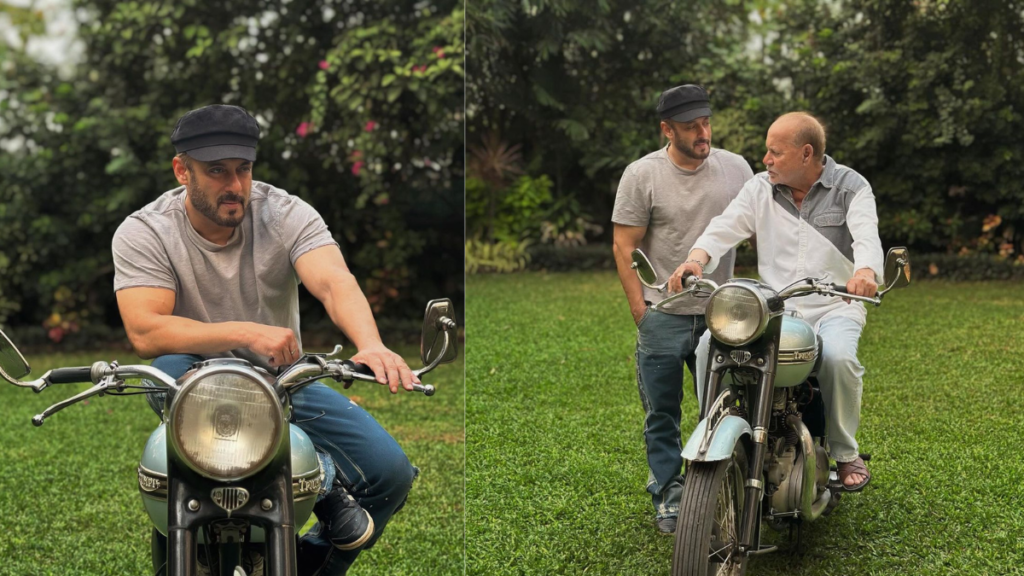 Salman Khan Share Father Salim Khan first bike , Triumph Tiger 100