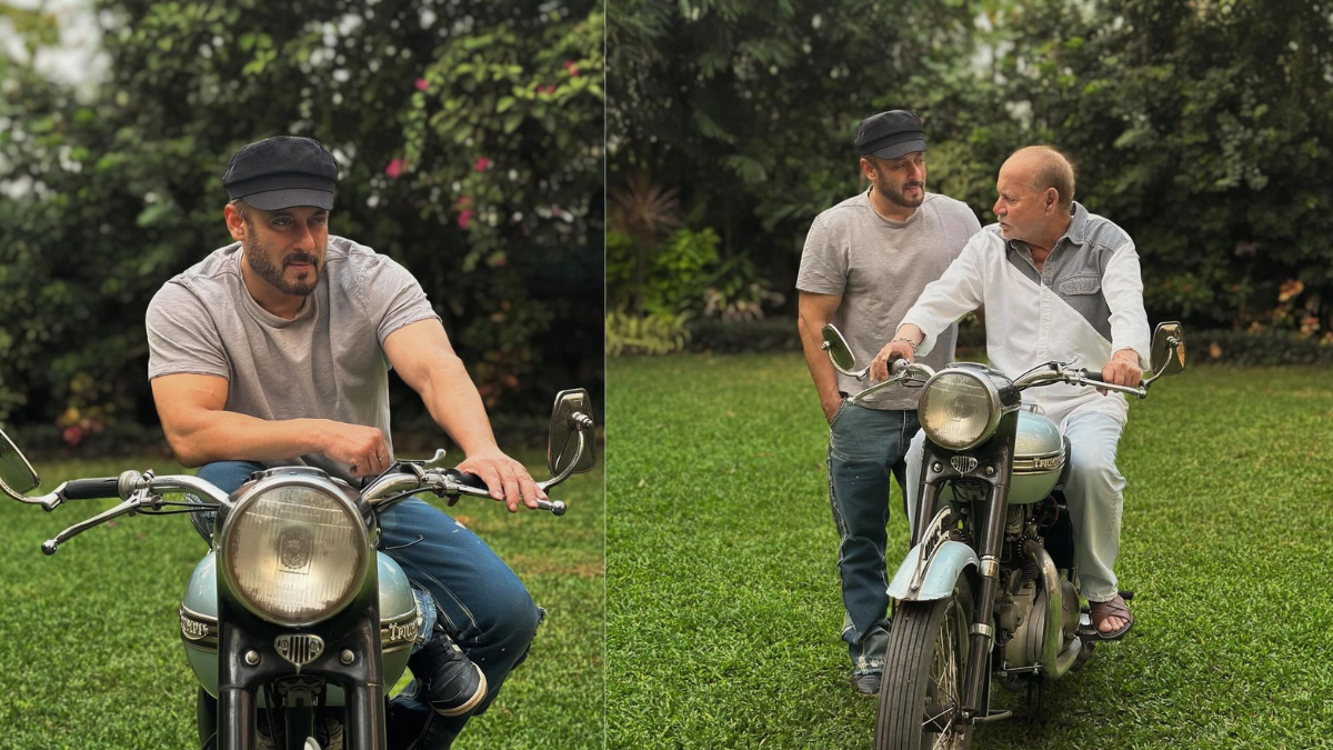 Salman Khan Share Father Salim Khan first bike , Triumph Tiger 100