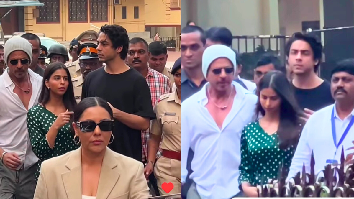 Shahrukh Khan with family Guari khan , suhana , aryan casts vote in Mumbai Maharashtra elections