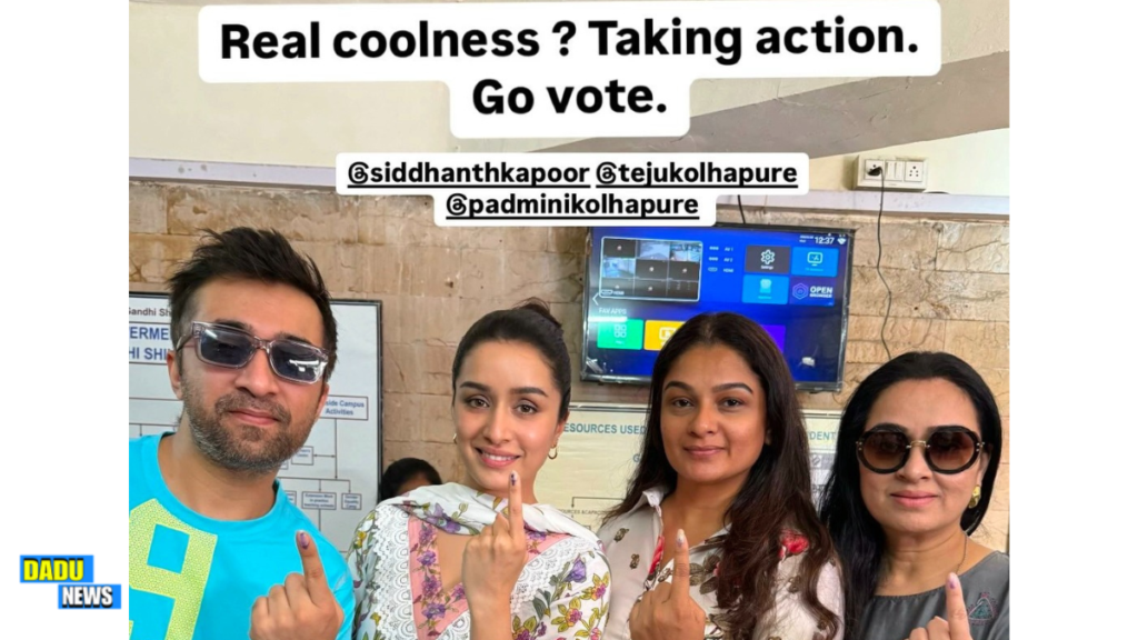 Shraddha Kapoor casts her vote in Maharashtra Assembly Elections