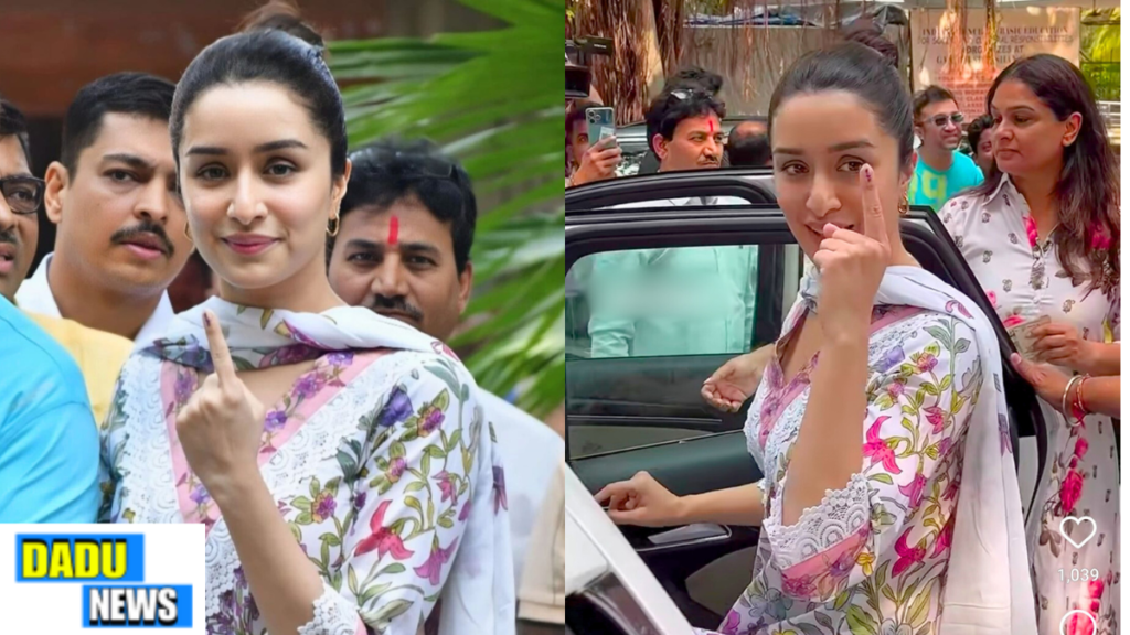 Shraddha Kapoor casts her vote in Maharashtra Assembly Elections 2024