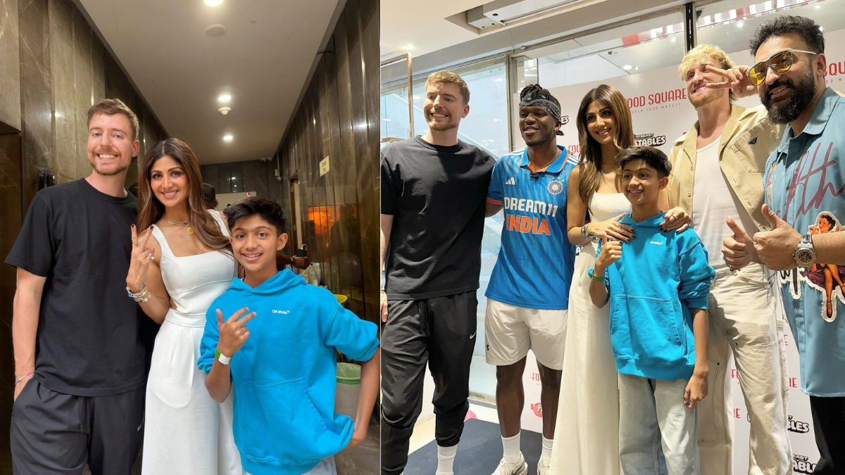 Shilpa Shetty meets American Influencer Logan Paul, KSI and YouTuber MrBeast