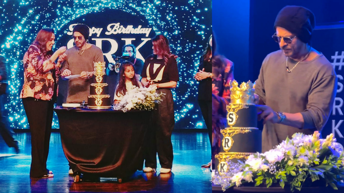 srk birthday cake cutting video